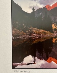 Hedy Signed Fine Art Photo «Maroon Bells» Matted Landscape Colorado Aspen