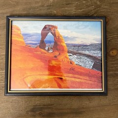 Delicate Arch Arches National Park Utah Winter Snow Landscape Framed Photo 8 x