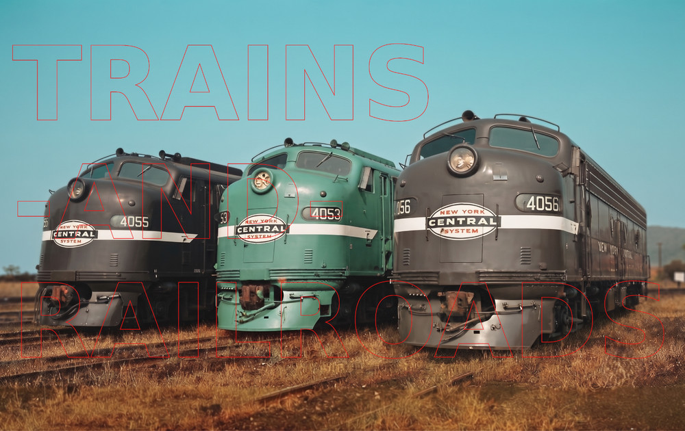 Photo Art Print of Three New York Central Locomotives in 1961