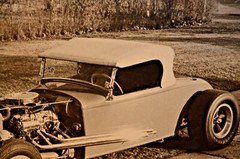 ALFREDO VALENTE Original Vintage Silver Gelatin Hot Rod Roadster Car Photograph