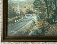 Large Charles Sawyer Autumn Glory Hand Colored Photo Nutting Peer 22″ x 18 1/2″
