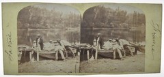 Stereoscopic Albumen Photograph, River Scene, Savoy, by Gaillard