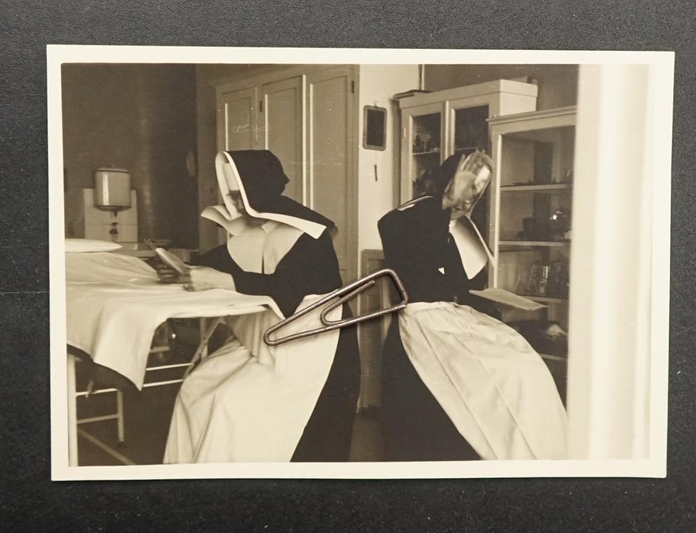 Photo Portrait Nurse Monastery Charbel Beirut Uniform Nun Room House