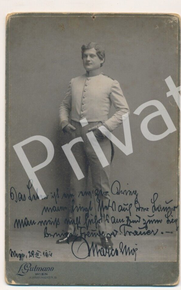 Photo Opera Vienna Studio Gutmann Vienna With Dedication Around 1900 M1.04