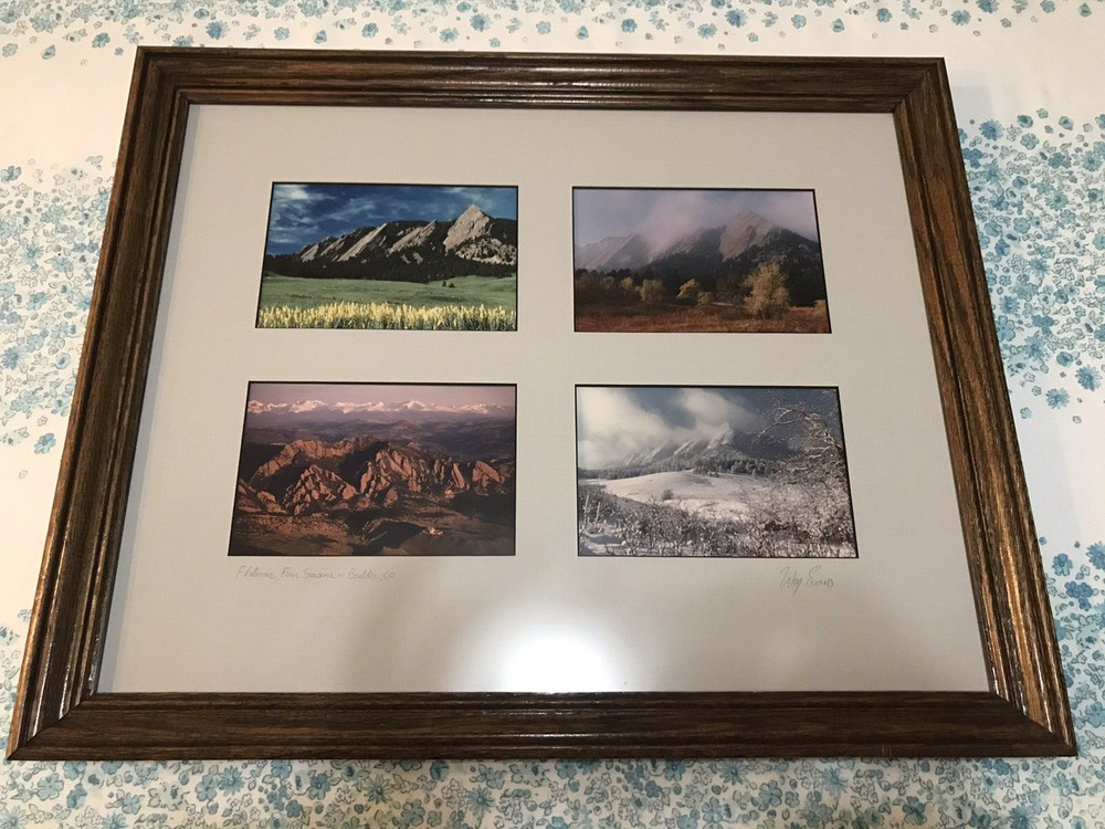 Natural Imagery William Ervin Signed Matted 4 Photographs The Flatirons Colorado