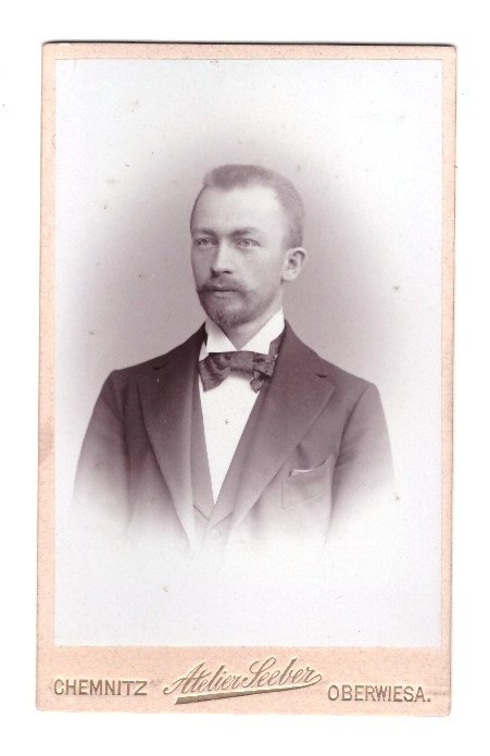 CDV photo around 1900, fine gentleman, Oberwiesa
