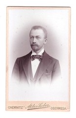 CDV photo around 1900, fine gentleman, Oberwiesa