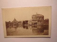 Rome – 1866 – Castel Sant’Angelo and Angel’s Bridge / CDV
