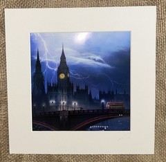 Signed JUREK NEMS 7.5” Original Photograph BIG BEN PARLIAMENT LAMBETH BRIDGE 10”