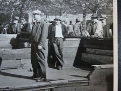Signed 1940 8×10 NYC Italian Bocce Game New York City PHOTO LEAGUE Joe Schwartz