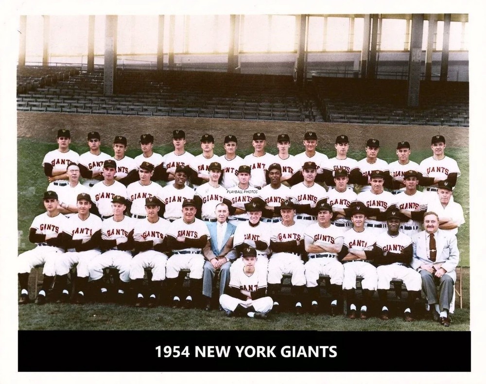 1954-giants-color 8×10 Colorized Print-FREE SHIPPING