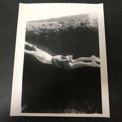 Art Photograph Silver Gelatin Print Janine Gordon Signed B/W Jump Stunt Hawaii
