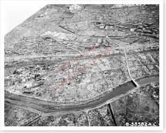 WWII Silver Halide Aerial Photo Of Nagasaki After Atomic Bomb #1