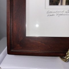 Framed Giraffe Photograph Signed Pat Benter Kenya Wildlife 16×13