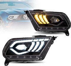 VLAND LED Headlights for 2010-2014 Ford Mustang W/Welcome/Breathe Function Dynam