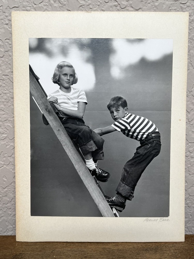 RARE Original Morley Baer Signed Photograph 1940’s Children Amazing Composition
