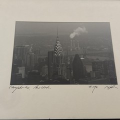 Chrysler Building New York City Black & White Photograph Framed & Signed 1948
