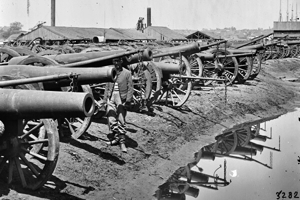 New Civil War Photo: Captured Cannon Guns at Rocketts in Richmond – 6 Sizes!