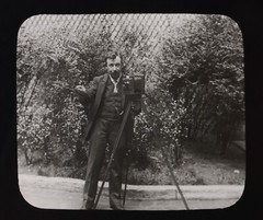 Positive on glass. Self-portrait of a camera photo. 6×9 cm