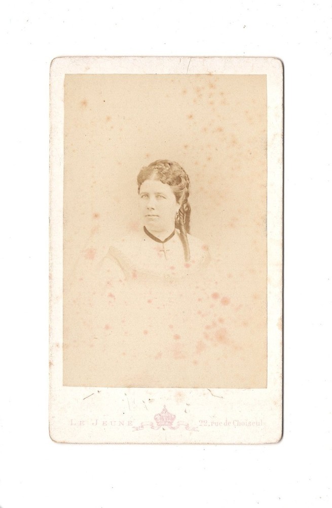 Le Jeune CDV Photo Lady Portrait – Paris Circa 1870