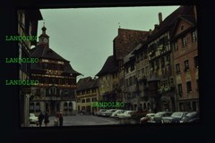 Dia Basel Market Square 1963 Cars Houses Switzerland