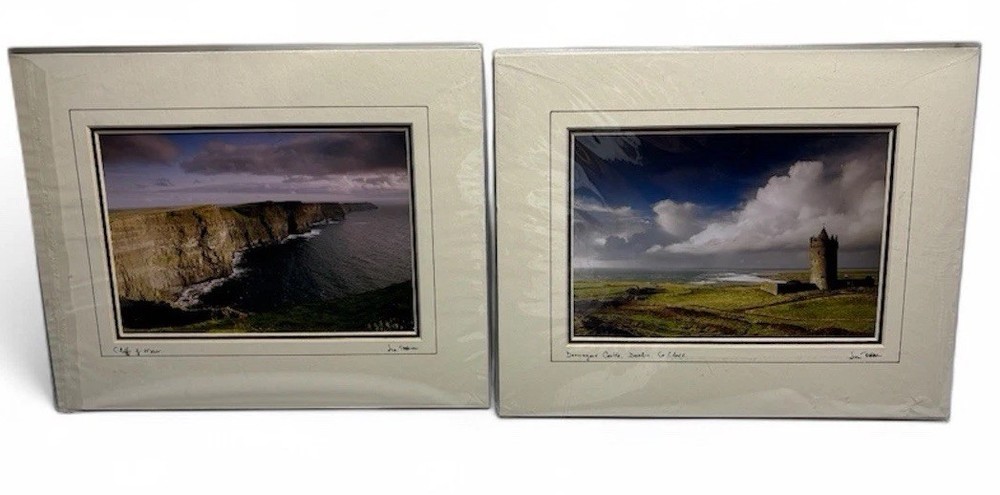 Ireland Art Photograph Prints Signed Matted Doonagore Sean Tomkins Lot Of 2