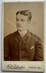 orig. CDV photo photograph picture old Mr. Mann fashion 1889 Cologne Eilender