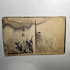 1910s VTG RPPC Real Photo Postcard Two Women Field Outdoor Scene Gelatin Silver