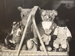 🎁Lot 7 Photos ~30-80s ~GDR Reich Kids Toys Dolls Bears Plush SW ~7×10