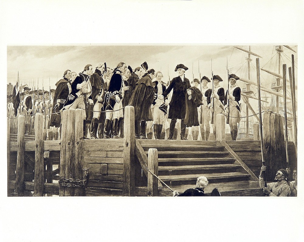 AC GOW Antq/Vtg c1930s-40s B&W Reprint Photo WASHINGTON’S FAREWELL TO THE ARMY