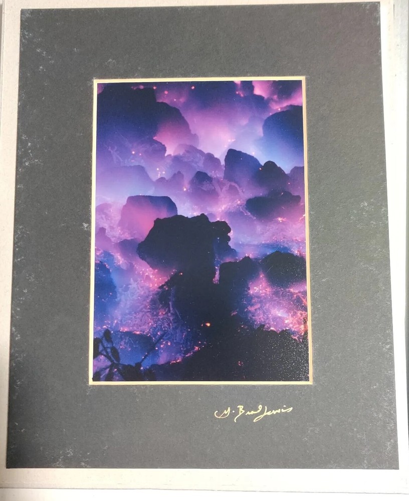 G Brad Lewis Kilauea Volcano Hawaii Photographic Art Print «Lav Art» Signed 24A
