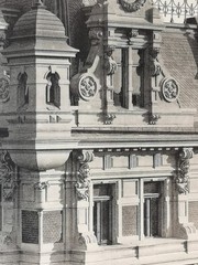 Large Phototype 1889. Berlin. Residential and commercial building Charlottenstraße 28. Herm