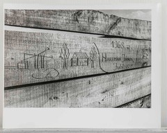 Vintage 1968 Folk Art Wood Carving Black & White Art Photograph Juhasz