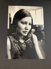 Large Original Silver Print Photo 1970 Vintage Asian Mannequin