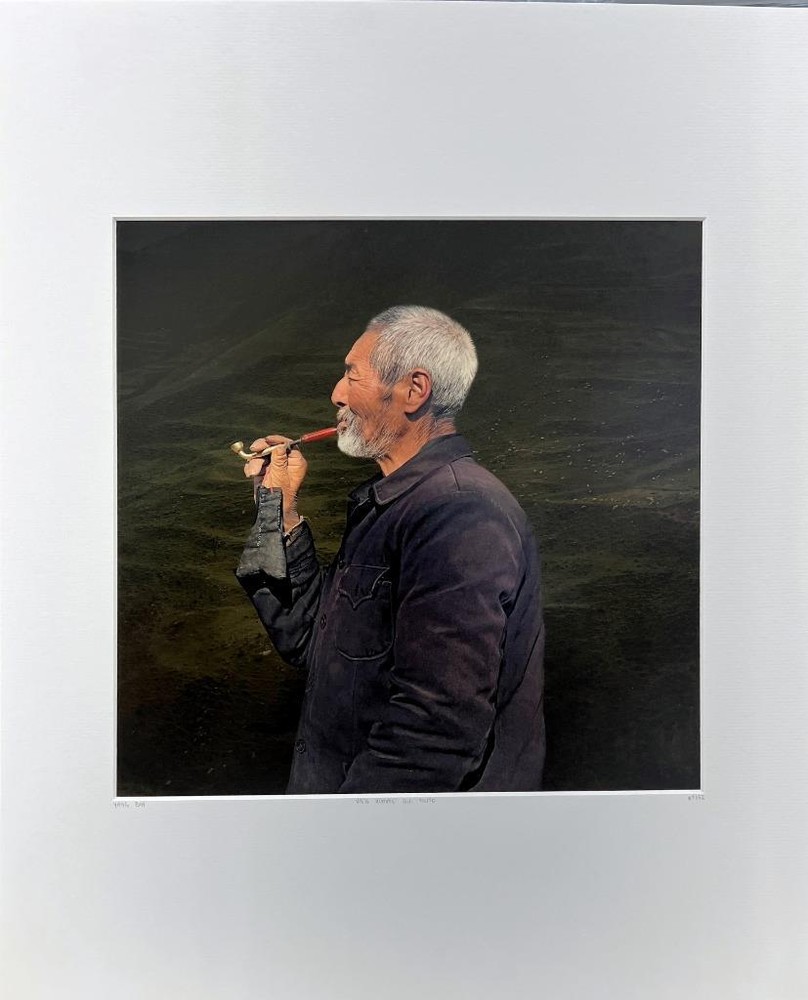 Yang Bin China Tibetan Pilgrim Smoking Pipe Lanmu Gansu Asia YellowKorner Photo
