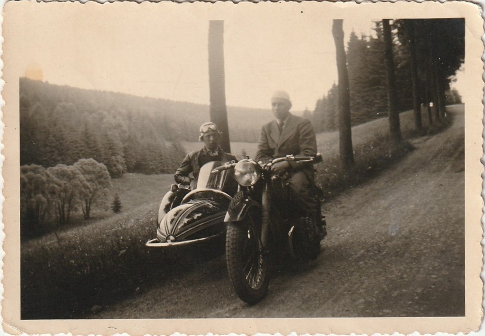 Vintage Photo Men with BMW Motorrad & Steib Sidecar