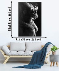 Black and White Wall Art Lover Hug Painting on Canvas Modern Picture for Home…