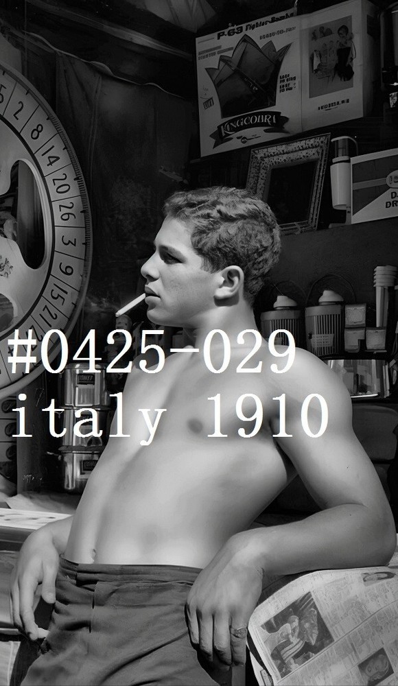 VINTAGE MALE PORTRAIT #0425-029 – newsstand -italy 1910 – free shipping in usa