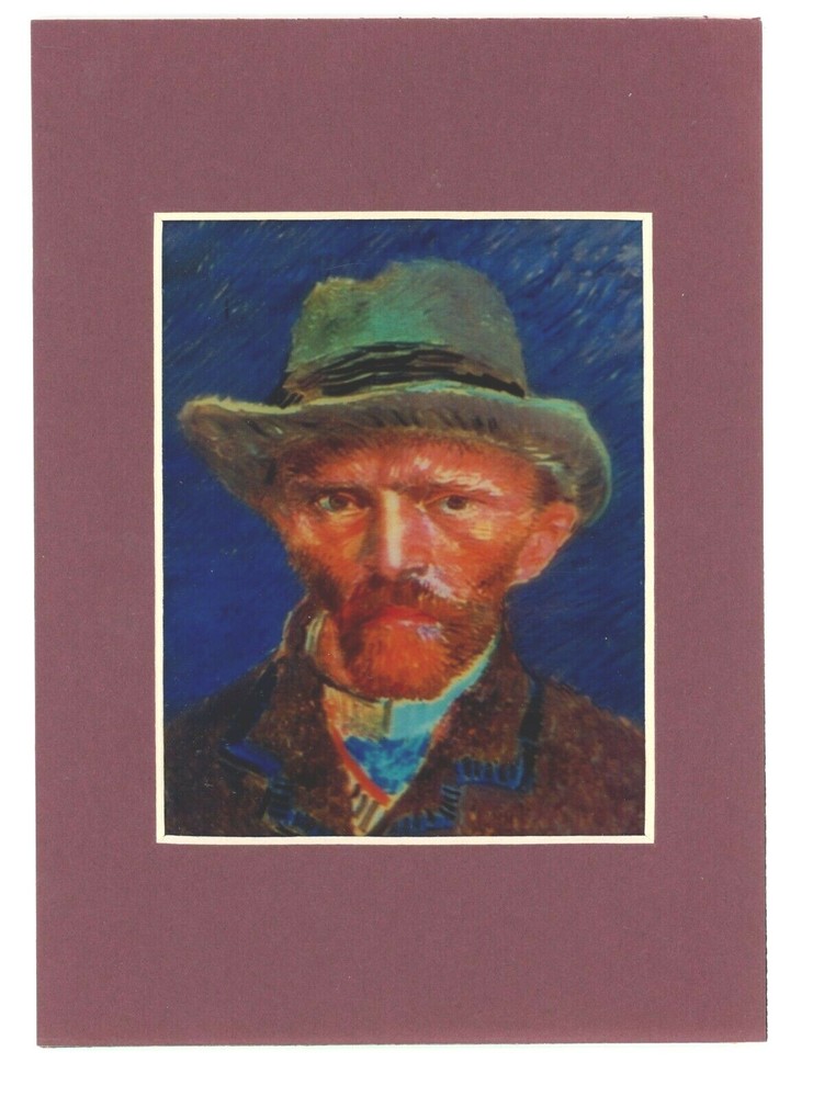 Vincent Van Gogh Self Portrait 1889 3-d Photo Reprint Stereographic Arts 5×7