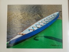 Tom Korologos «Blue Boat, Green Dock 09» Framed Photograph Korologos Gallery