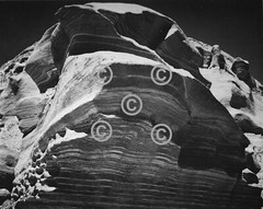 Book Plate Ansel Adams B/W 7.5 x 9.25″ Rocks near Tuba City AZ 1950