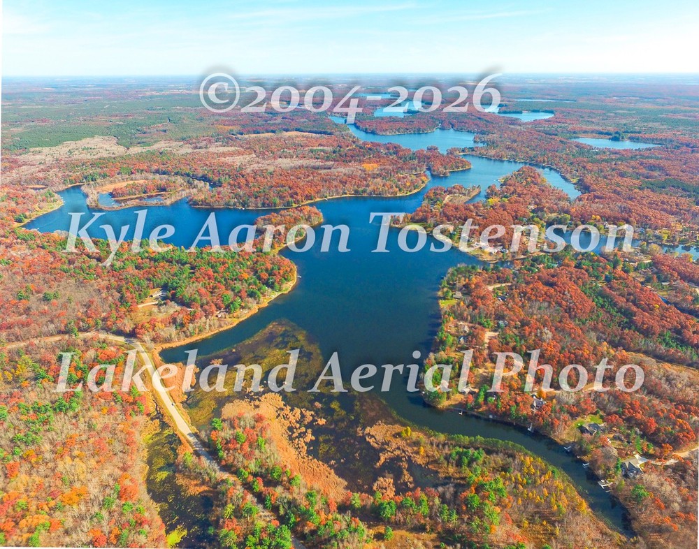 Spring & Peshtigo, Legend Lake, Menominee Co Wisc. Aerial Photo. Frame Optional