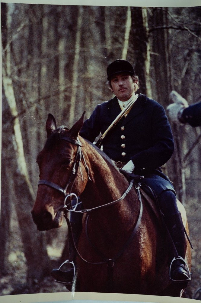Vintage Analog Photo France Hunting Foxhunting Horse 24X30Cm 1970