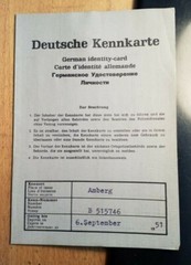 ID photo-German identification card Amberg 1951-Anna Glatz born 1866 Thomaskirch