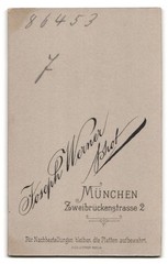 Photograph Joseph Werner, Munich, Zweibrückenstr. 2, man in suit with top briefs
