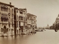 Photo 1880 Venice Italy Photography Antique Original 19th Century Canal Art