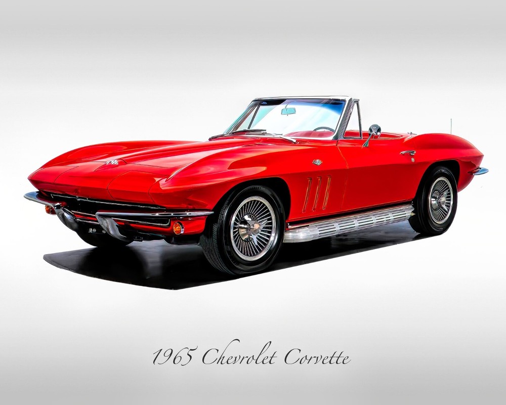 Classic Cars – 1965 Chevrolet Corvette in Rally Red – Muscle Car
