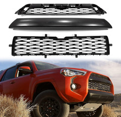 Front Bumper Upper & Lower Grille Assembly Fit for 2015-2019 Toyota 4Runner TRD/