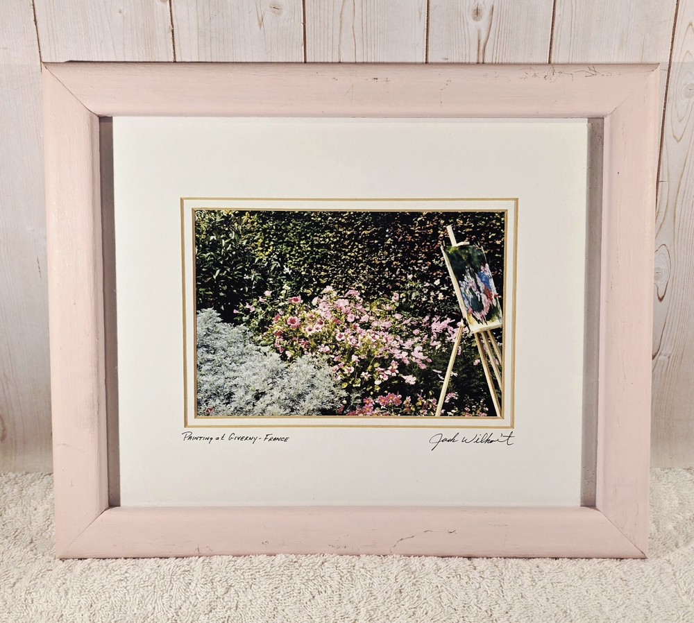 «Painting At Giverny» Photograph Signed By «Jack Wilhoit» Framed 10×12