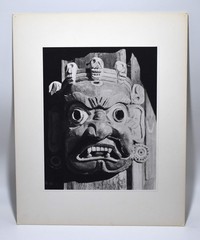 J.W. Howlett Black + White Photograph of a Statue of an Asian Lion or Dragon